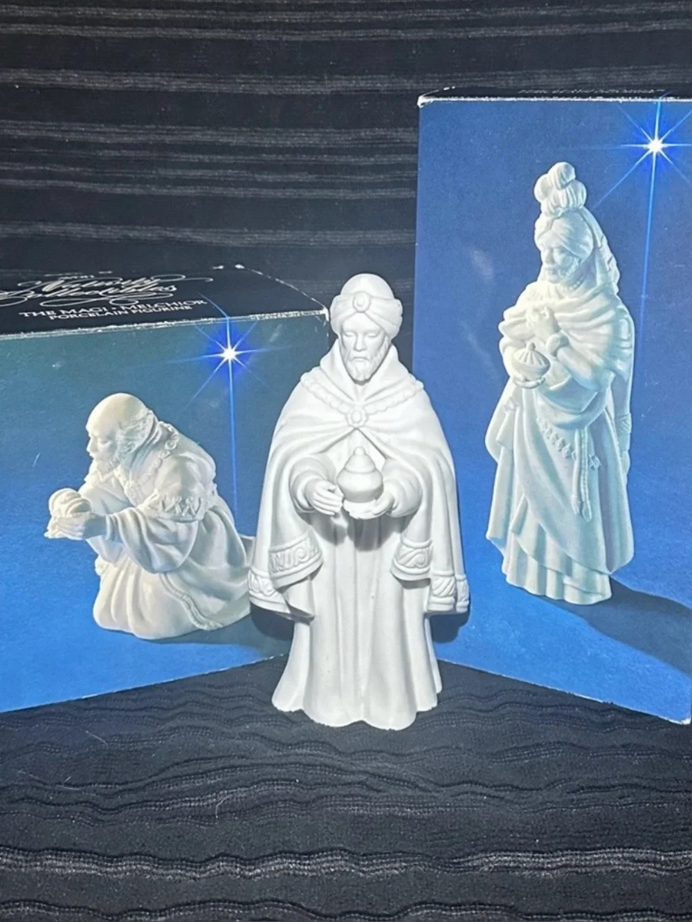 Vintage 1980's Avon Nativity Collectibles “The Magi”Porcelain Figurines